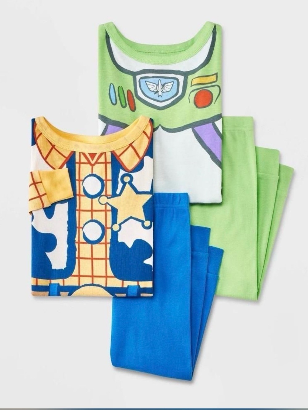 Toddler Boys' 4pc Snug Fit Toy Story Cotton Pajama Set - Green 5T